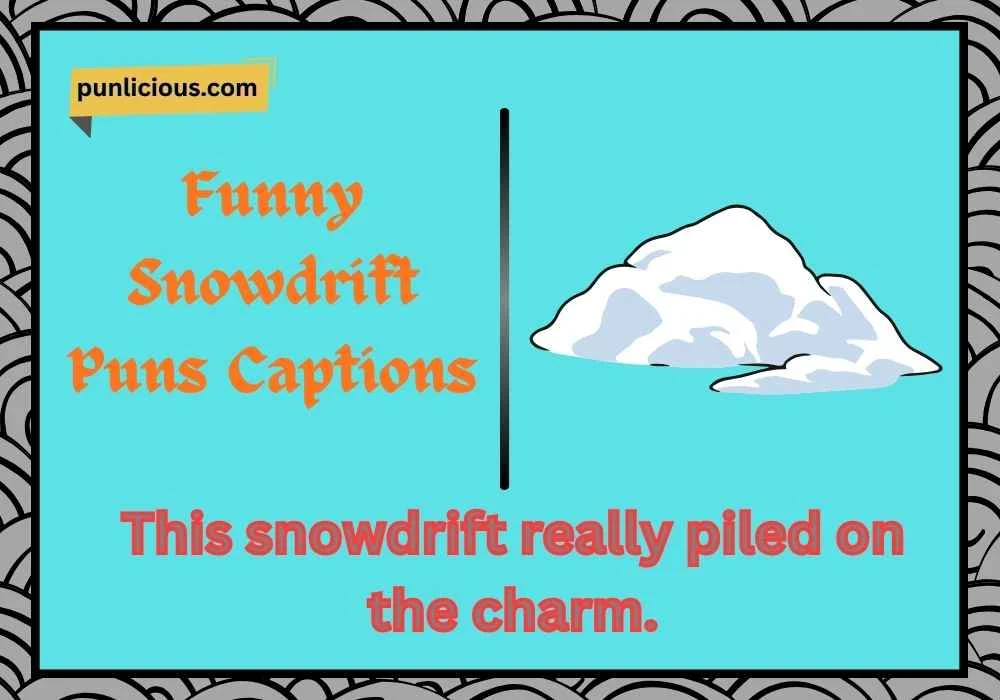 Funny Snowdrift Puns Captions