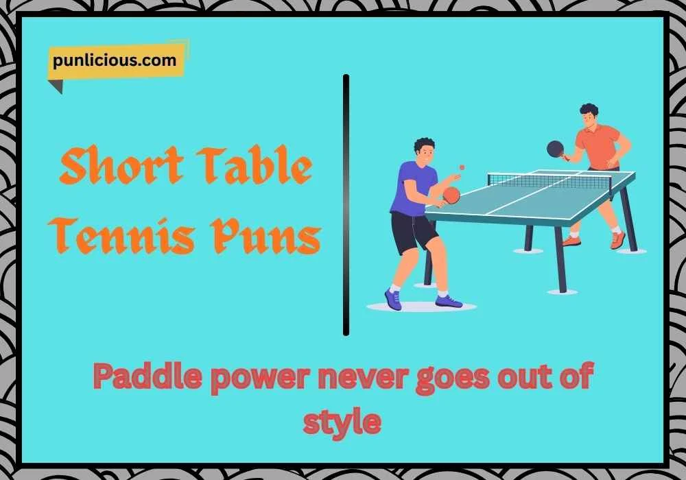 Short Table Tennis Puns