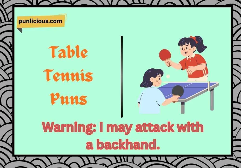 Table Tennis Puns
